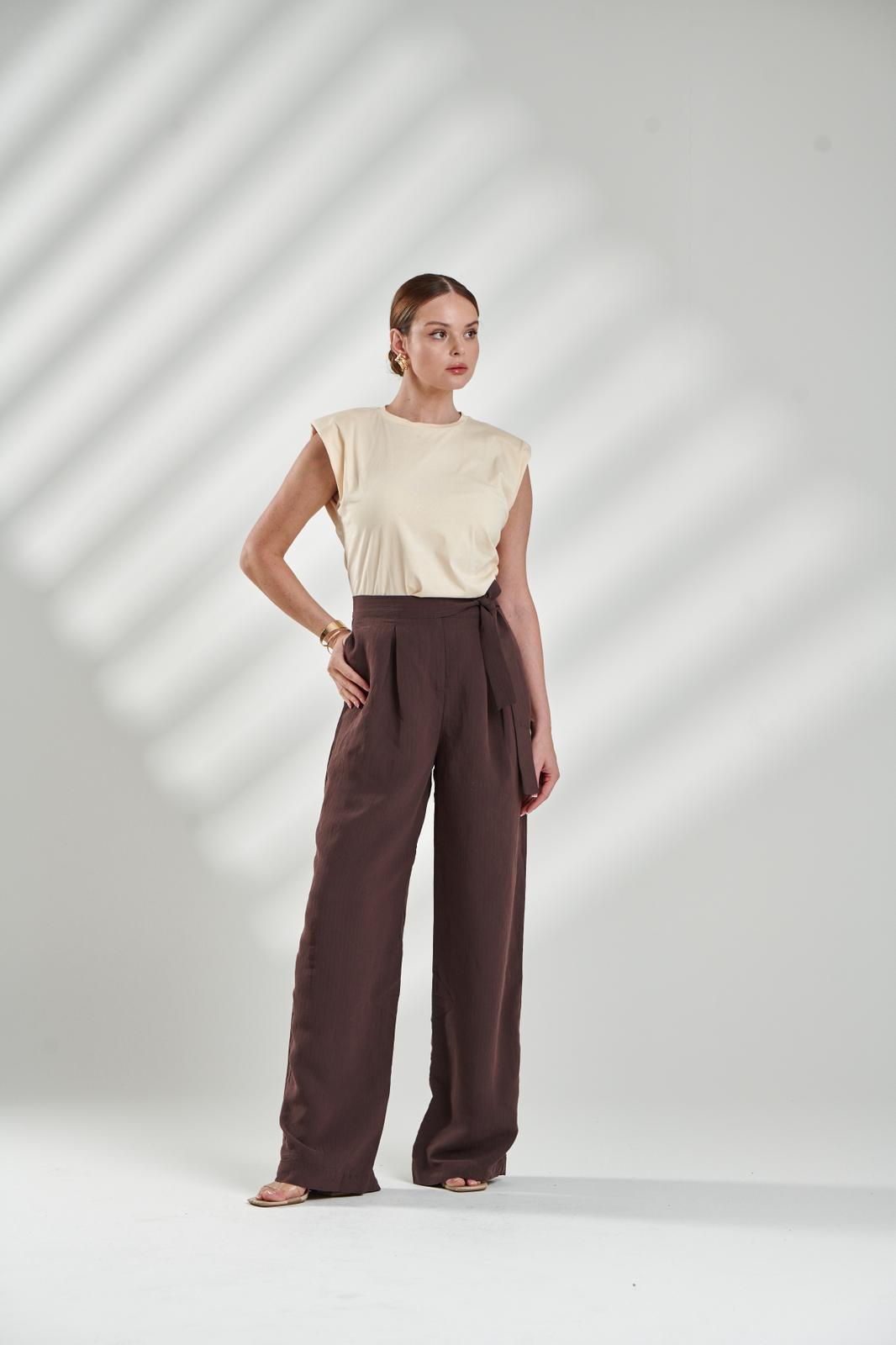 Sleeveless Cotton Top with Shoulder Pads β Daily Essential Layering Piece