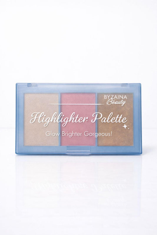 By Zaina Beauty Highlighter Palette – 3 Glow Shades
